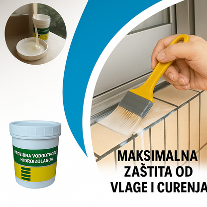 hidroizolacija osušena i prozirna na pločicama