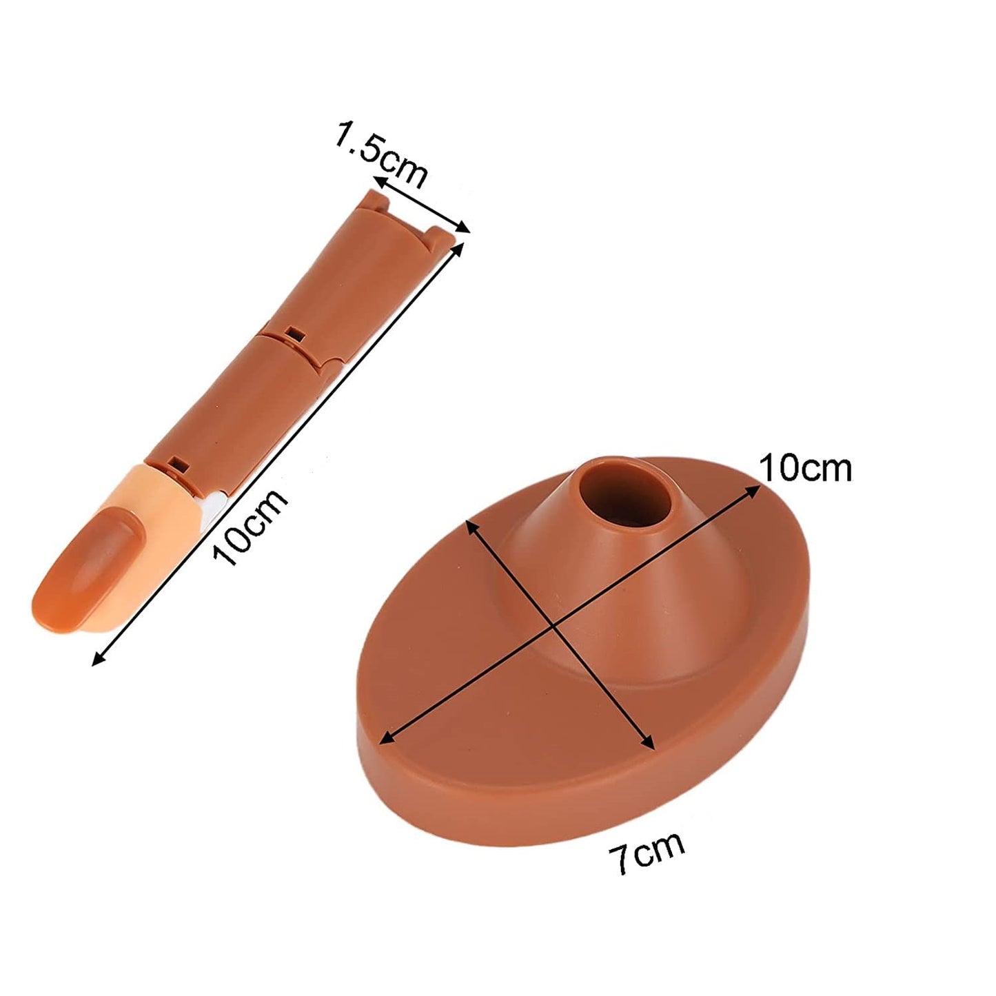 dimenzije trening prsta 10 cm i ovalnog postolja 10 × 7 cm