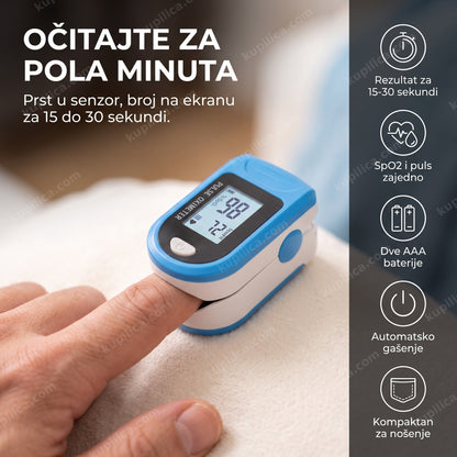 pulsni oksimetar za prst - plavi oksimetar na prstu sa OLED ekranom, benefiti proizvoda