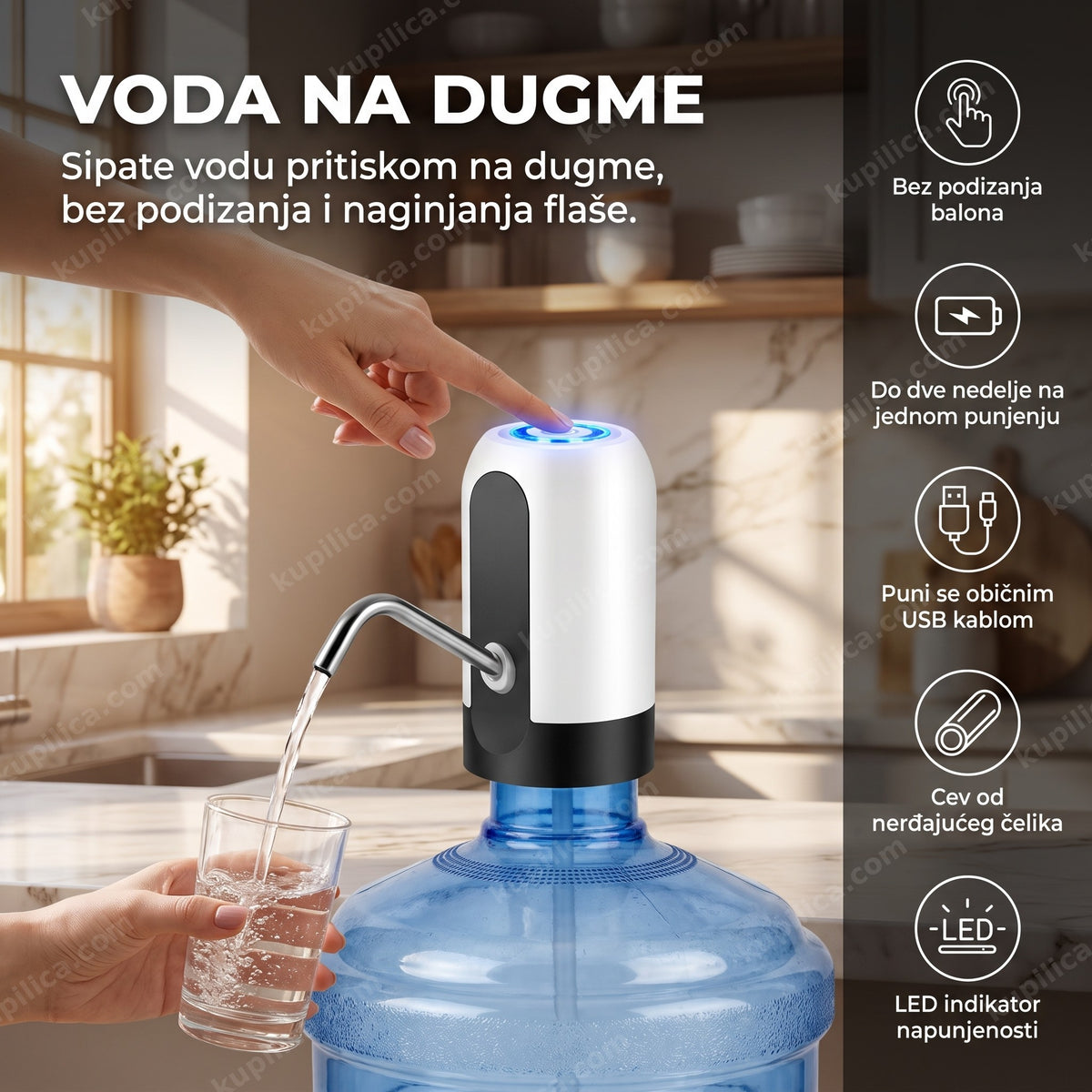 automatska pumpa za vodu za balone u dvorištu na suncu, benefiti proizvoda