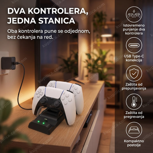 punjač za ps5 kontrolere na stanici za punjenje, benefiti proizvoda