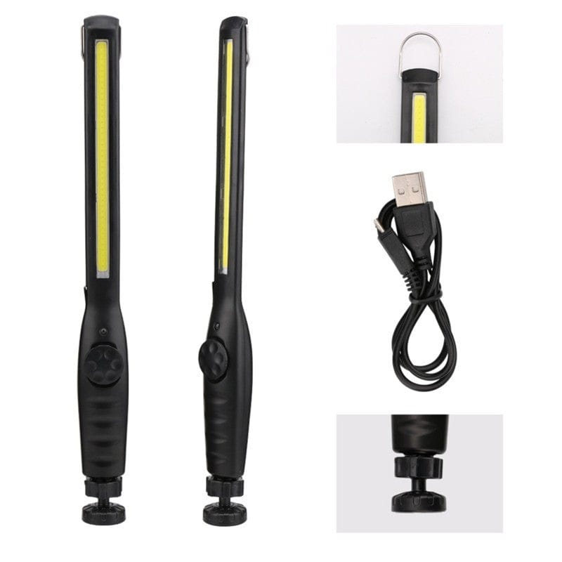 punjiva LED lampa za mehaničare sa magnetom, kukom za kačenje i USB kablom za punjenje