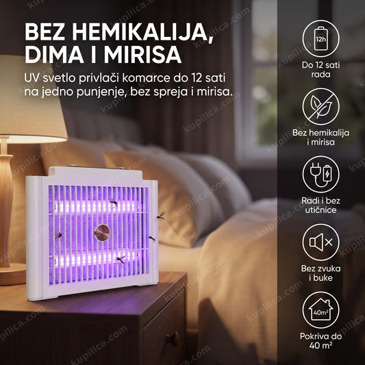 punjiva uv lampa protiv komaraca u realnom ambijentu upotrebe, benefiti proizvoda