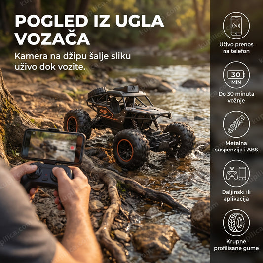 rc džip sa hd kamerom na terenu pored reke, benefiti proizvoda
