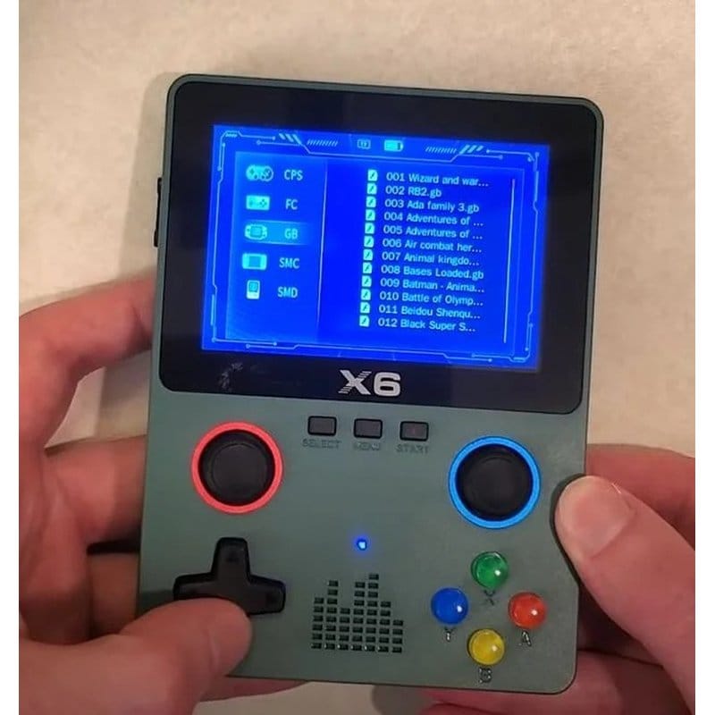 retro džepna konzola X6 — detalj 4