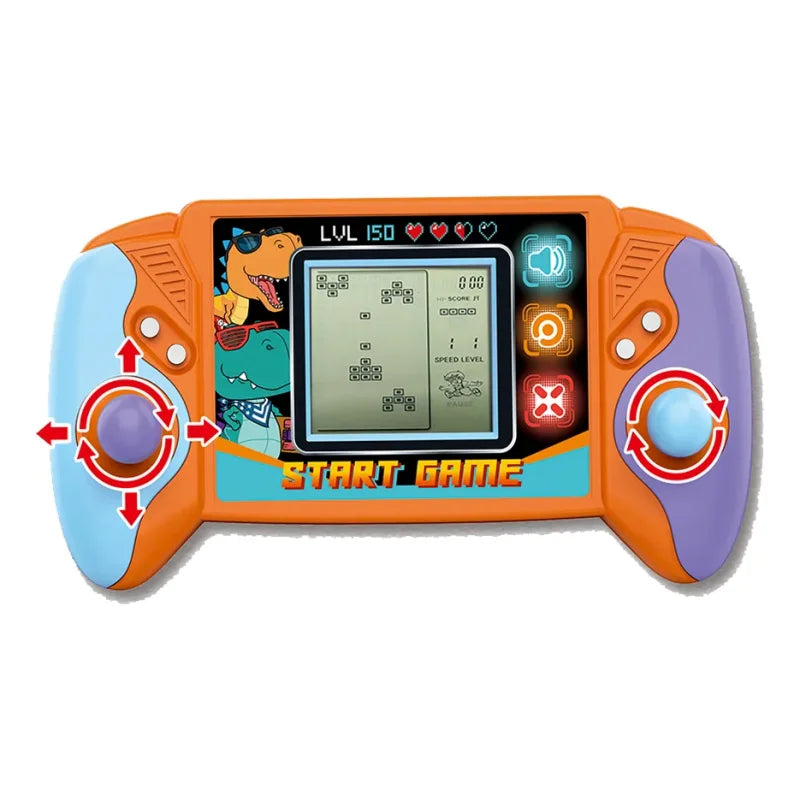 ugrađeni ekran retro konzole prikazuje meni sa spiskom igara