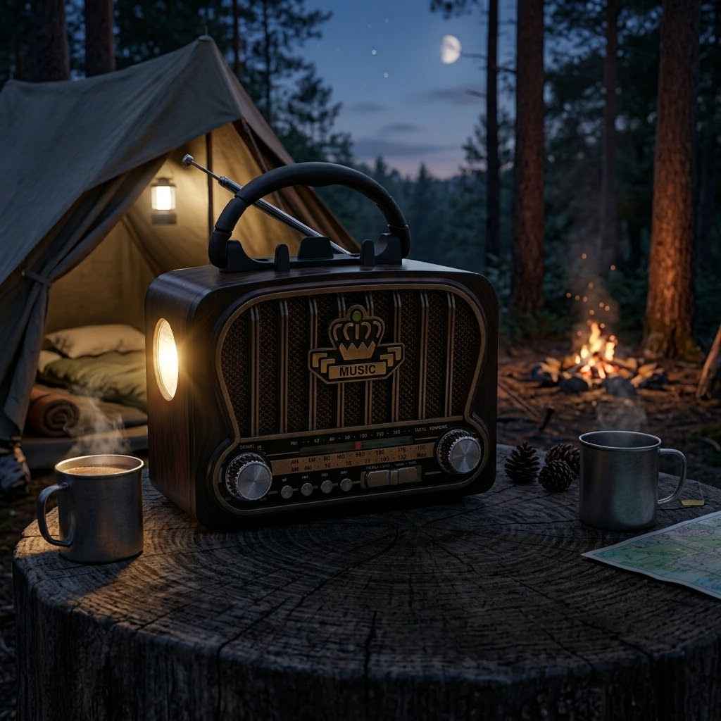retro radio Bluetooth YG-7092 — detalj 2