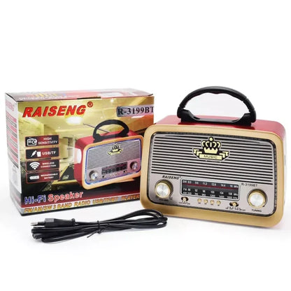 retro radio bluetooth zvučnik — detalj 1