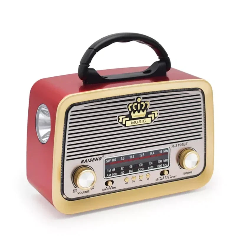 retro radio bluetooth zvučnik — detalj 2