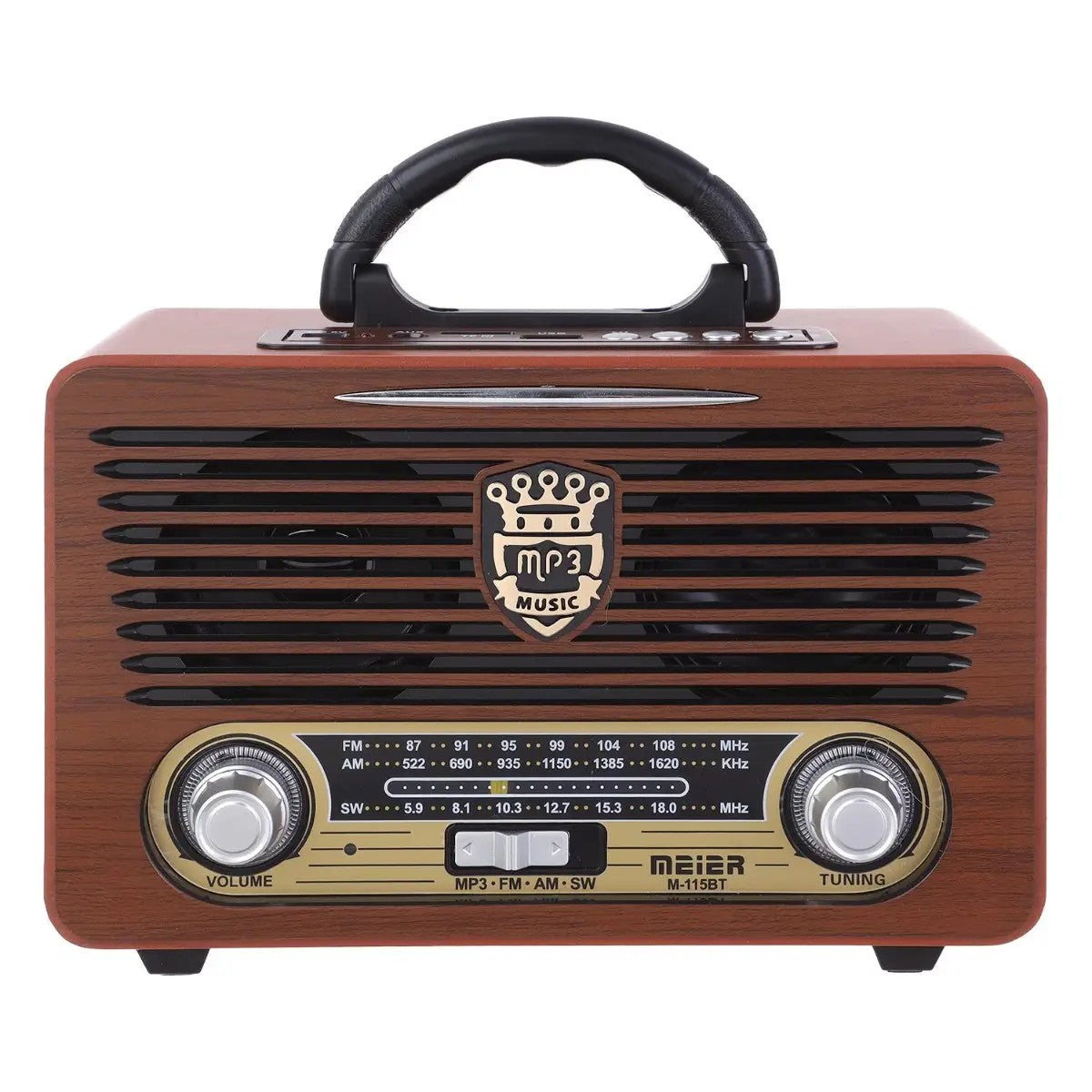 retro radio M-115BT — drveno kućište