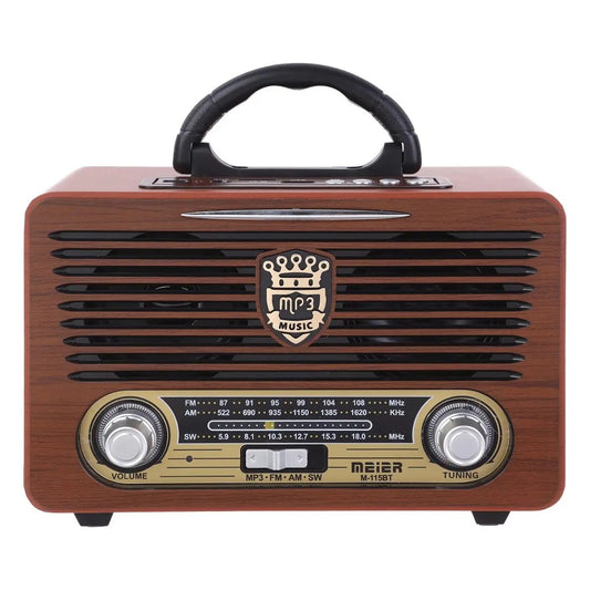 retro radio M-115BT — drveno kućište