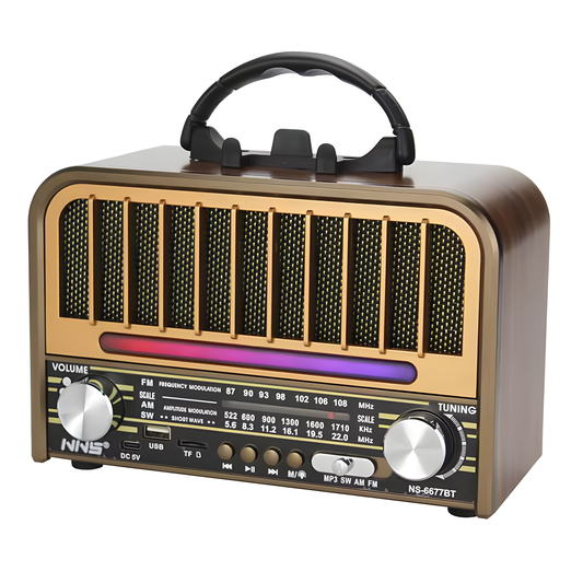 Retro radio NS-6677BT — kompaktan vintage model