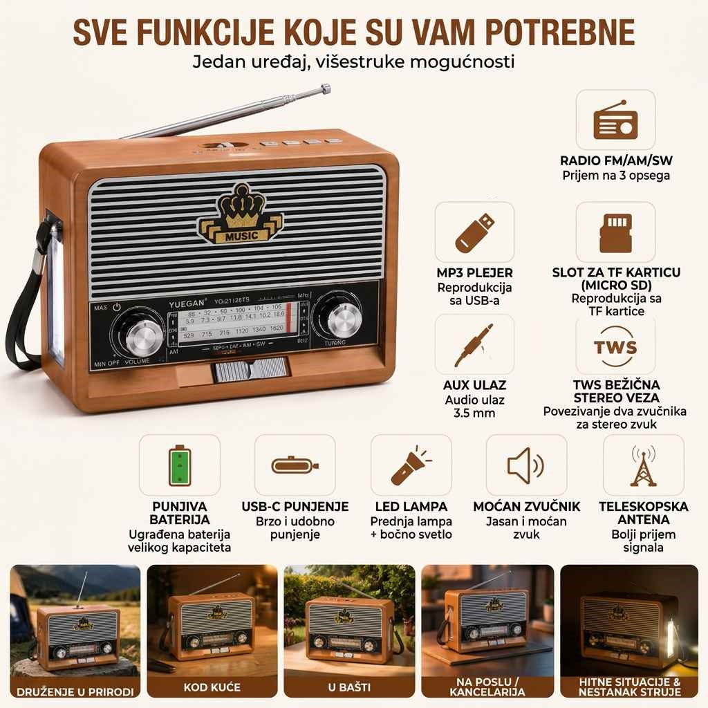 retro radio YG-2112 — detalj 1