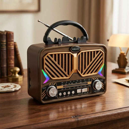 retro solarni radio YG-7091 — pregled