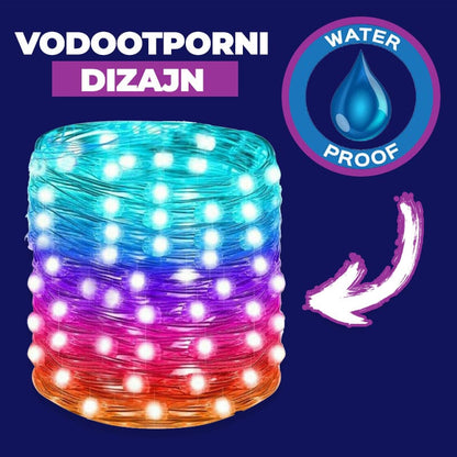 rgb lampice za jelku 10m — detalj 1