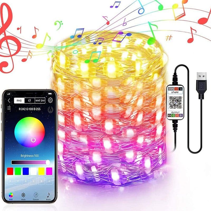 rgb lampice za jelku 10m — detalj 2