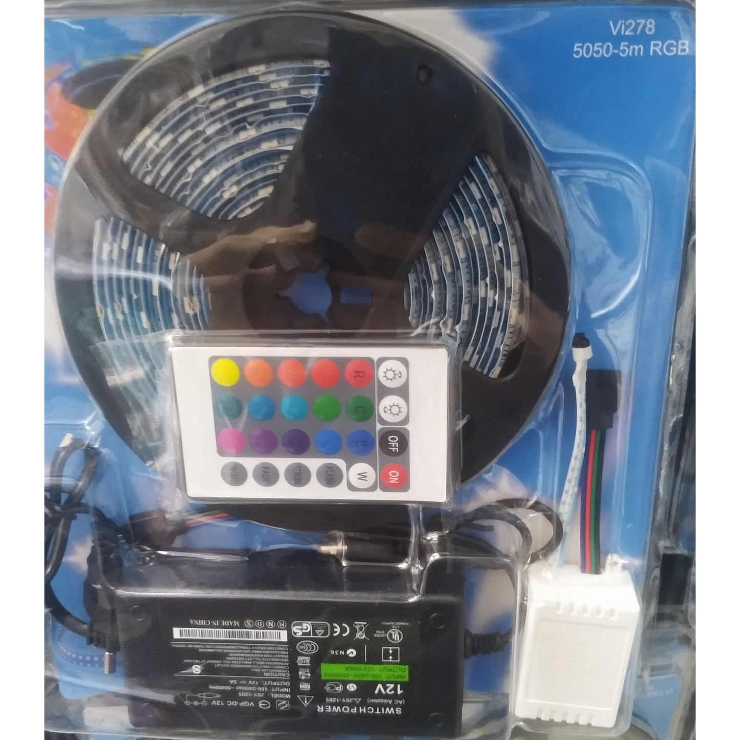 RGB LED traka 5050 5m sa daljinskim — pregled