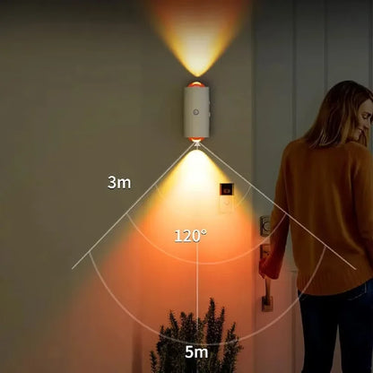 zidna lampa sa senzorom pokreta osvetljava prilaz sa uglom detekcije 120 stepeni