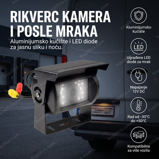 Rikverc kamera montirana na zadnjem delu kombija bez tablica, benefiti proizvoda