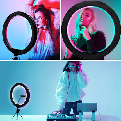 detalj držača za telefon na ring light MJ26 prstenu