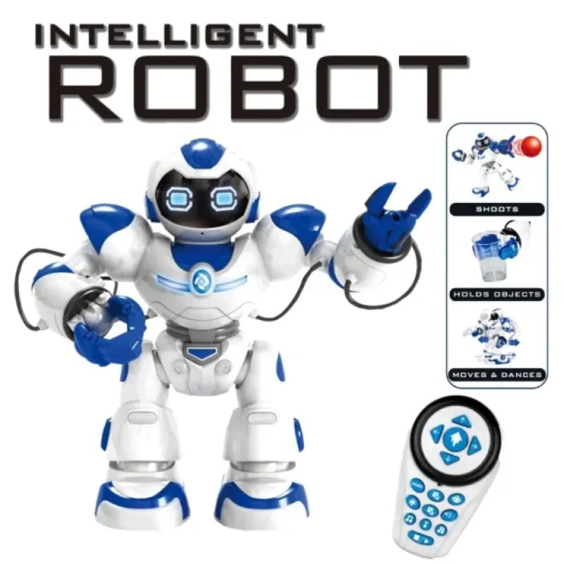 robot na daljinsko upravljanje sa osvetljenim LED detaljima na telu