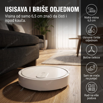 robot usisivač 2u1 u realnom ambijentu upotrebe, benefiti proizvoda