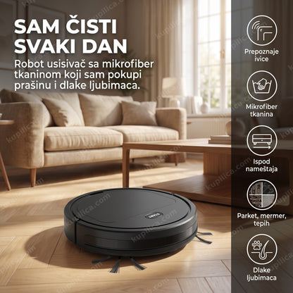 robot usisivač — kompaktan uređaj koji čisti pod ispod nameštaja, benefiti proizvoda