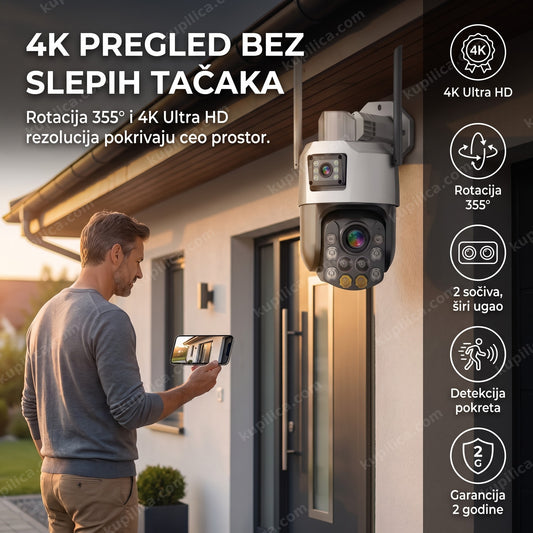 Rotirajuća kamera B3 Hybrid Zoom montirana na kući, benefiti proizvoda