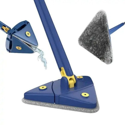 detalj sistema za prskanje vode i mikrofiber krpe trougaonog oblika mopa