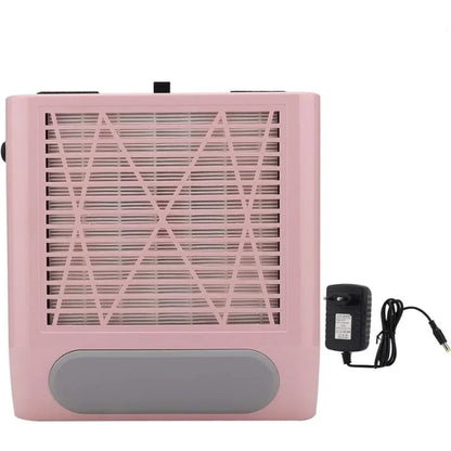 kabl za napajanje priključen na roze aspirator za nokte