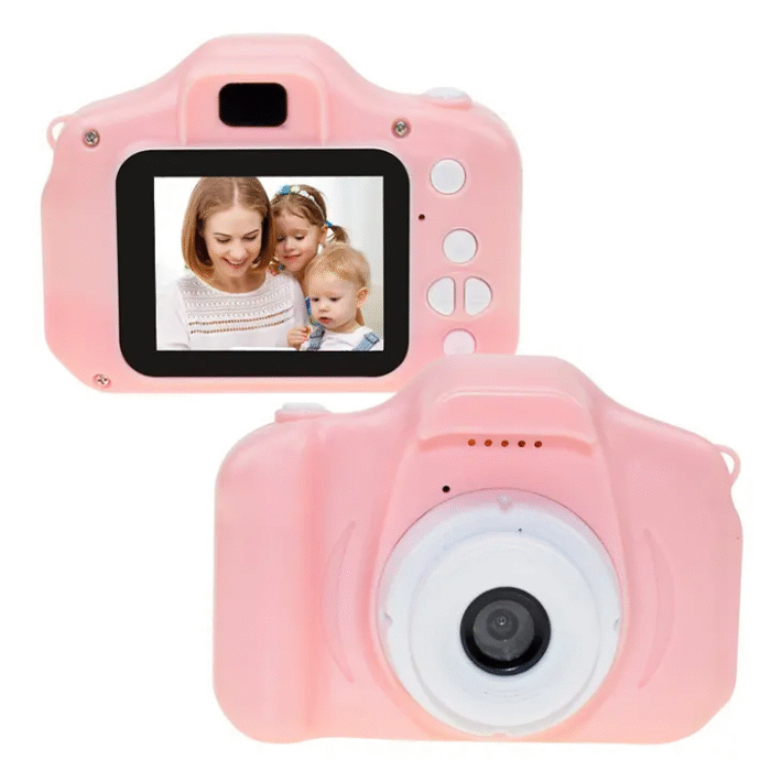 roze dečiji digitalni fotoaparat — detalj 1