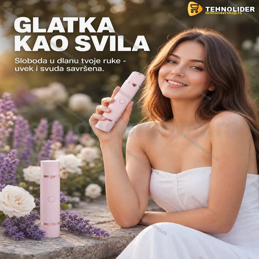 roze trimer za žene 2u1 sa dve zamenljive glave