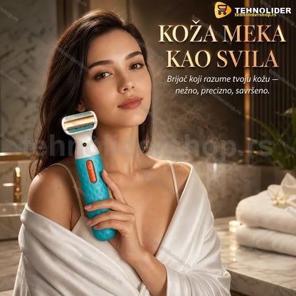 RoziaPro ženski brijač 18K ružičasto zlato — glava izbliza