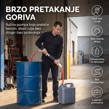 ručna pumpa za gorivo pretakanje bez struje u garaži, benefiti proizvoda