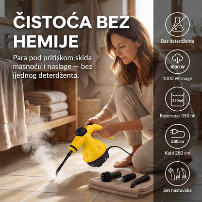 ručni paročistač za dezinfekciju — čišćenje fuga u kupatilu parom, bez deterdženta