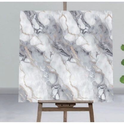 Samolepljive zidne ploče mermer belo-sivi dezen, pakovanje od 12 ploča 60×60 cm