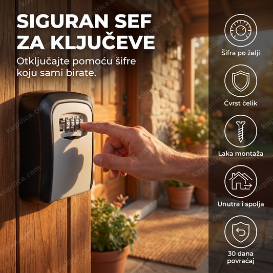 sef za ključeve montiran na zid pored ulaznih vrata, benefiti proizvoda
