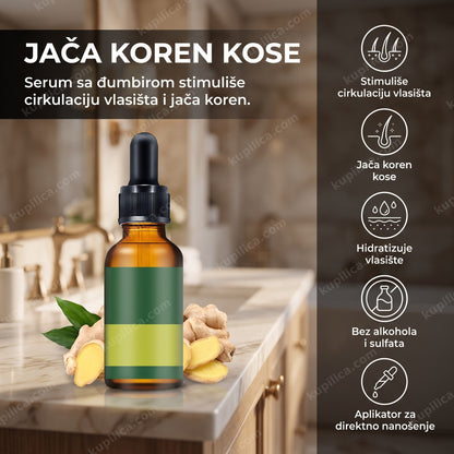 serum protiv opadanja kose sa đumbirom u kupatilu, benefiti proizvoda