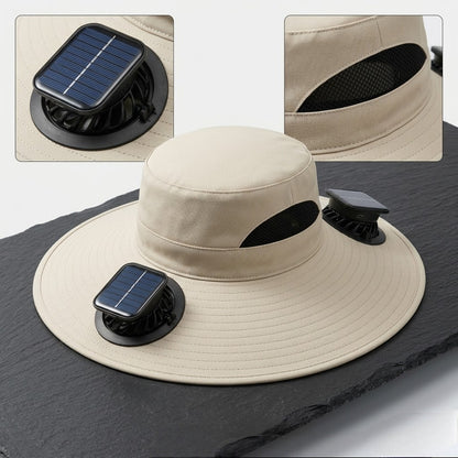 šešir sa solarnim ventilatorom — detalj 2