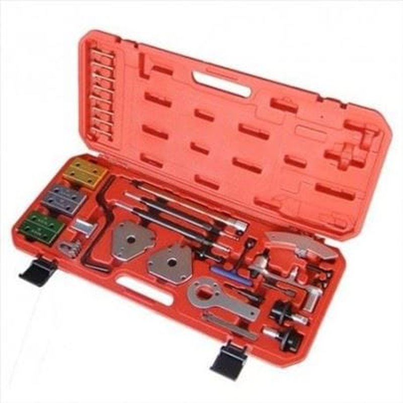 set za zupčenje Fiat, Alfa Romeo, Lancia i Peugeot u crvenom otvorenom koferu