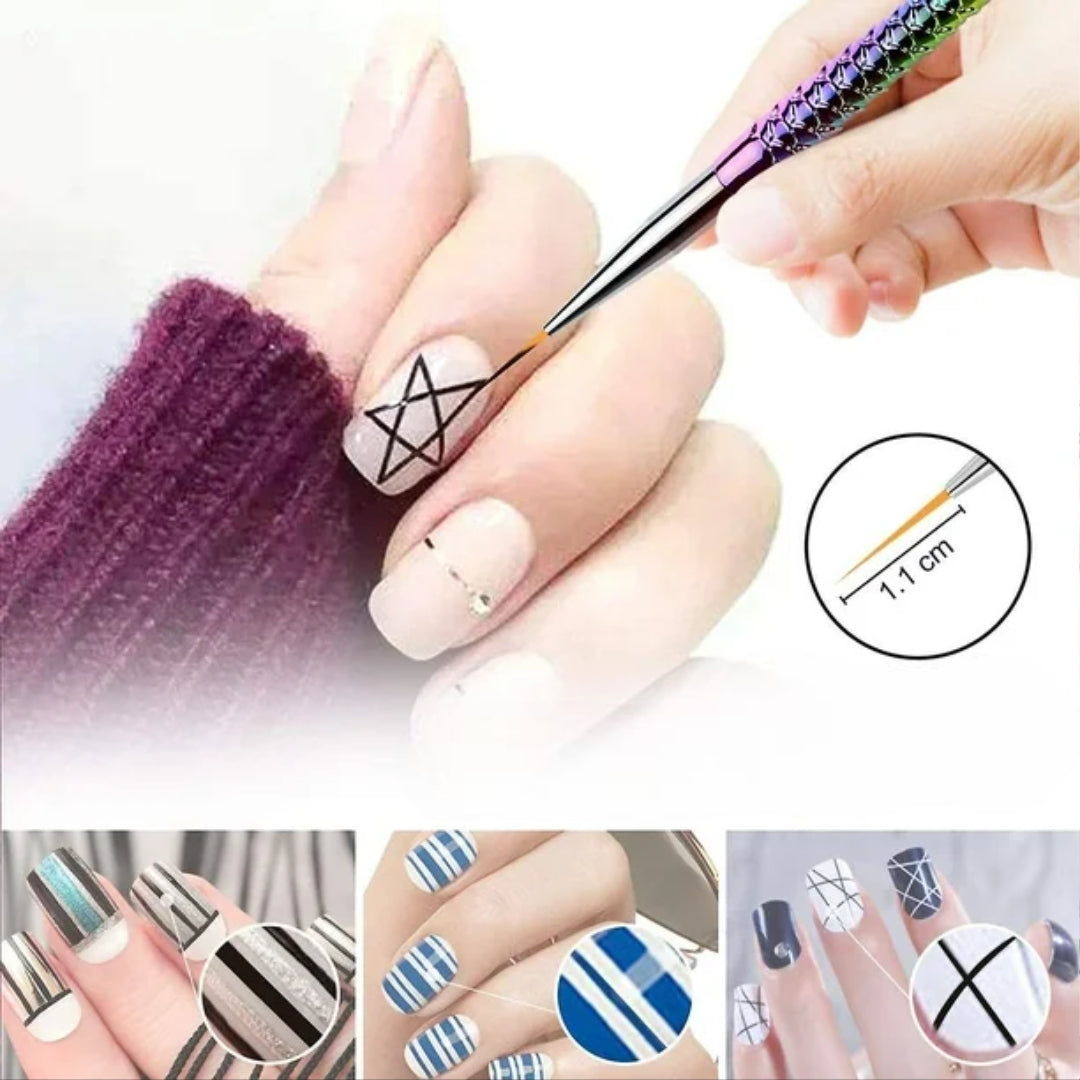 set četkica za nail art — detalj 1