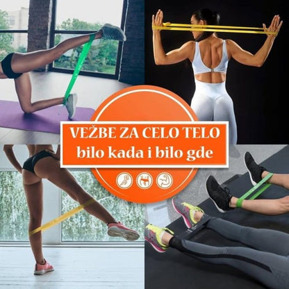 set elastičnih traka za vežbanje 5 komada — detalj 6