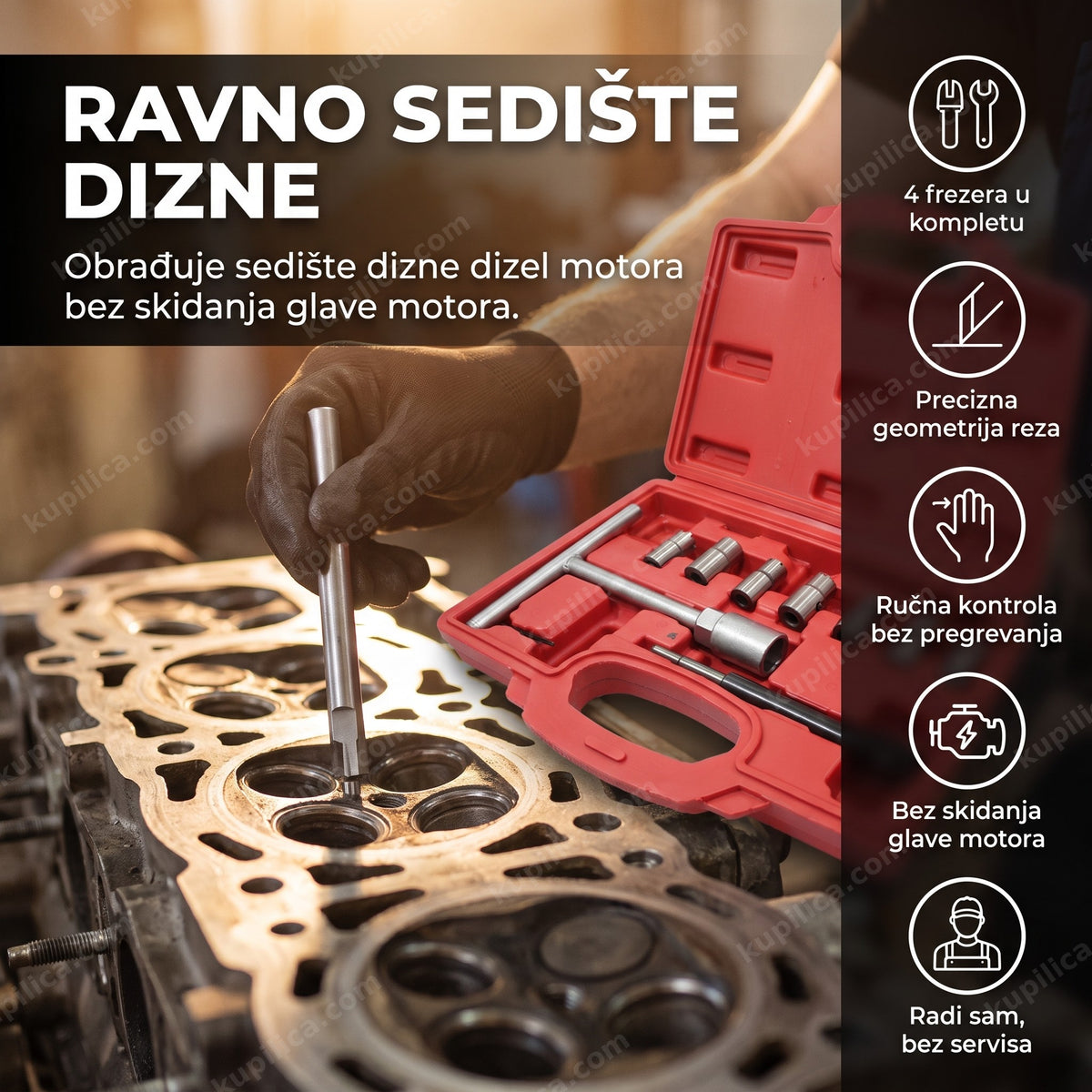 set frezera za dizne dizel motora u upotrebi na sedištu dizne, benefiti proizvoda