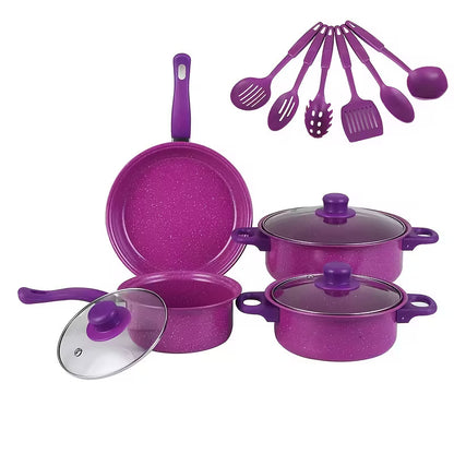 set posuđa 13 delova ljubičasti — detalj 5