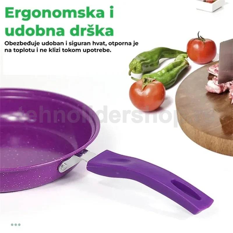 set šerpi 13 delova sa granitnim premazom — detalj 3