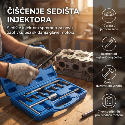 Set za čišćenje sedišta injektora u radionici pored dizel motora - benefiti proizvoda