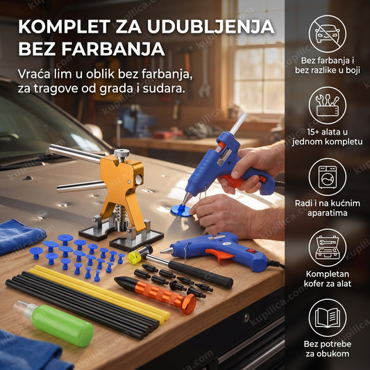 set za ispravljanje udubljenja na haubi automobila sa tragovima od grada, benefiti proizvoda