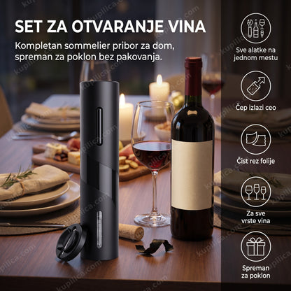 elegantan sto sa bocom vina i kompletnim sommelier setom za otvaranje, benefiti proizvoda