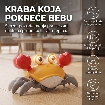 šetajuća kraba igračka sa svetlećim efektima na podu dnevne sobe, benefiti proizvoda