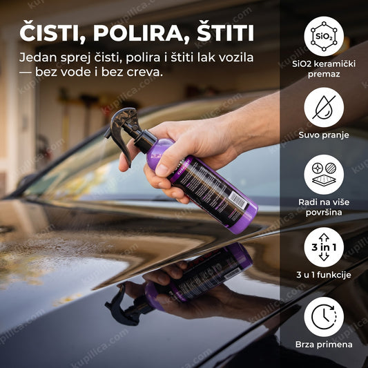 shine armor sprej za poliranje vozila — nanošenje na sjajnu karoseriju automobila, benefiti proizvoda